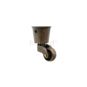 2.3" Metal Swivel Antique Brass Round Cup Furniture Caster (MC-3730C-Color)