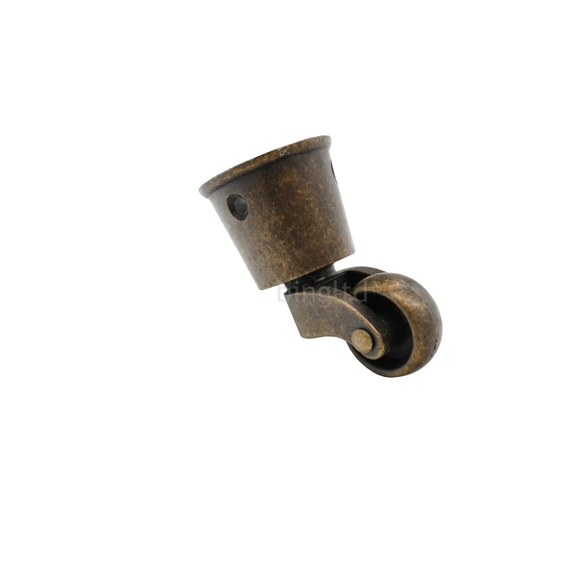 2.3" Metal Swivel Antique Brass Round Cup Furniture Caster (MC-3730C-Color)