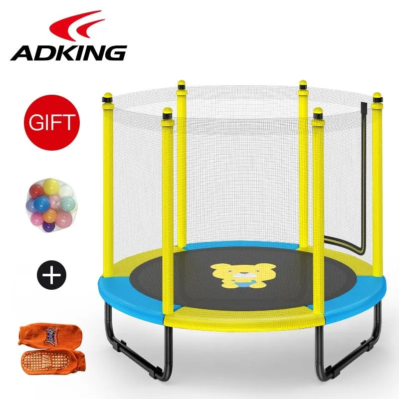 59Inch Indoor & Outdoor Trampoline with Enclosure For Child -  Foldable Design