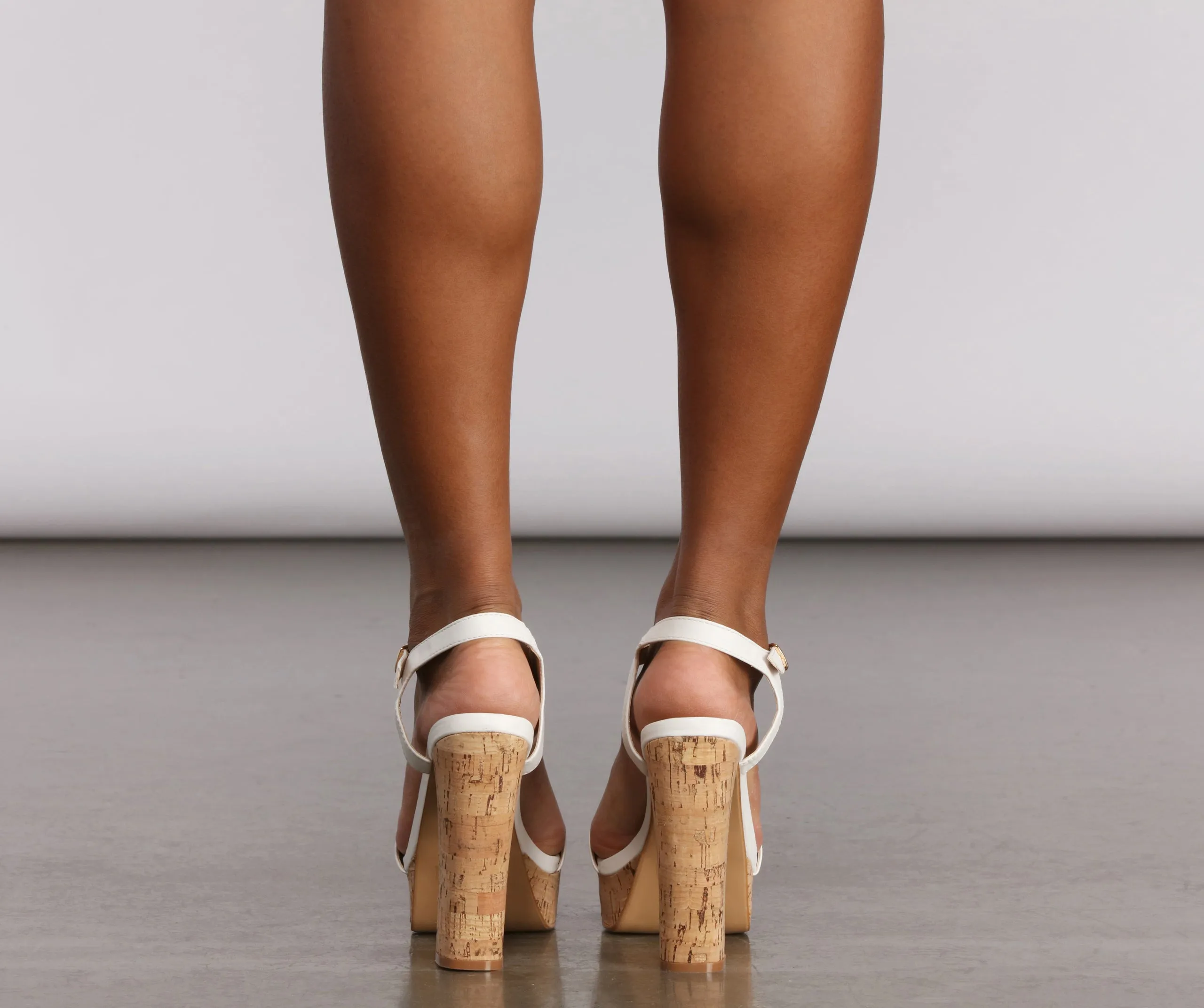 A Little Daytime Fun Platform Cork Heels