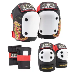 Adult Six Pack Set Caballero Black Red Gold