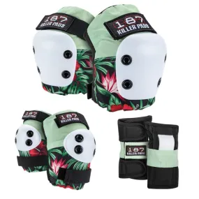 Adult Six Pack Set Hibiscus Pink Green Black