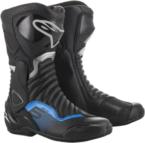 ALPINESTARS SMX-6 v2 Boots - Black/Gray/Blue - Vented - US 13.5 / EU 49 2223017-1178-49