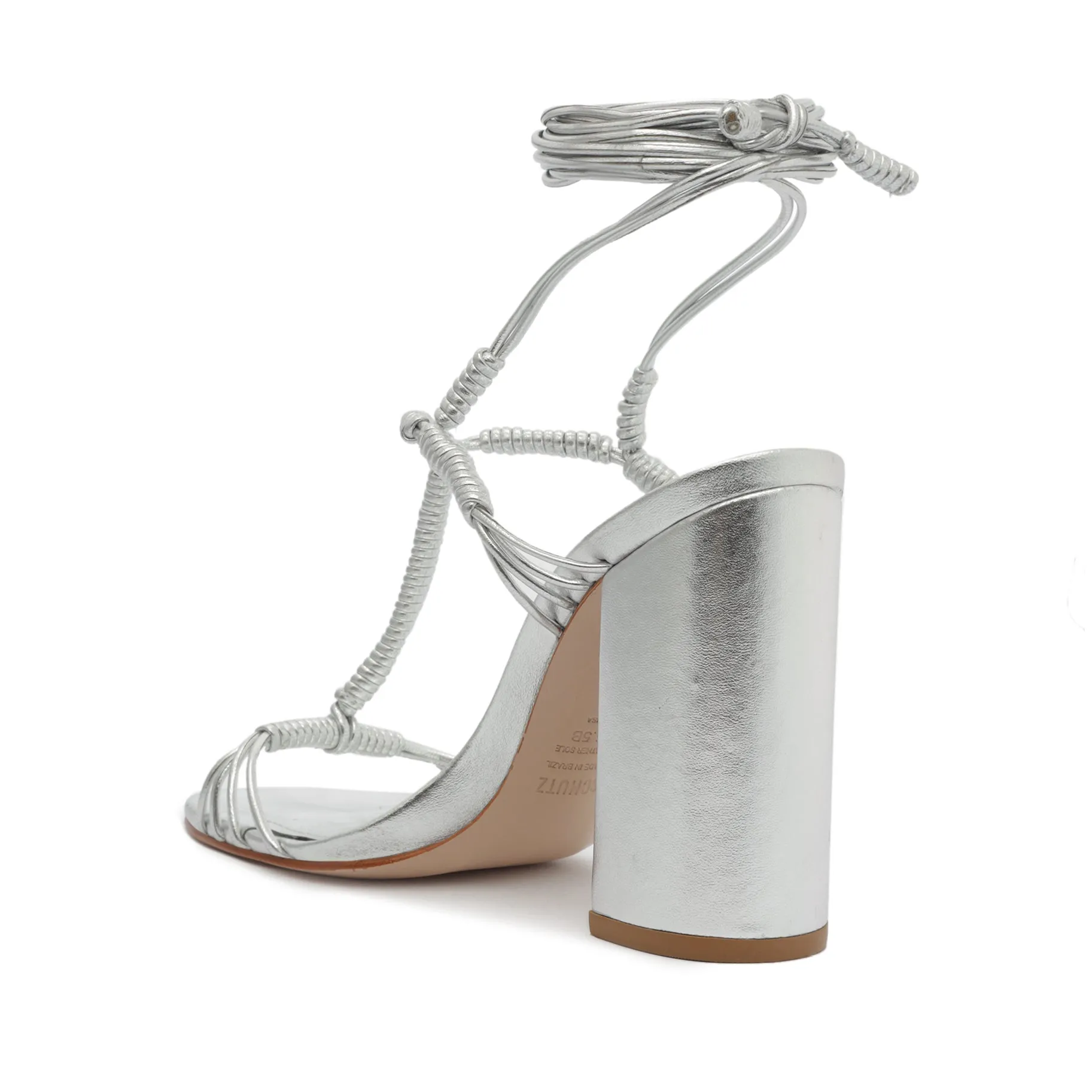 Amunet Block Metallic Leather Sandal