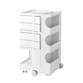 ArtissIn Bedside Table Side Tables Nightstand Organizer Replica Boby Trolley 5Tier White