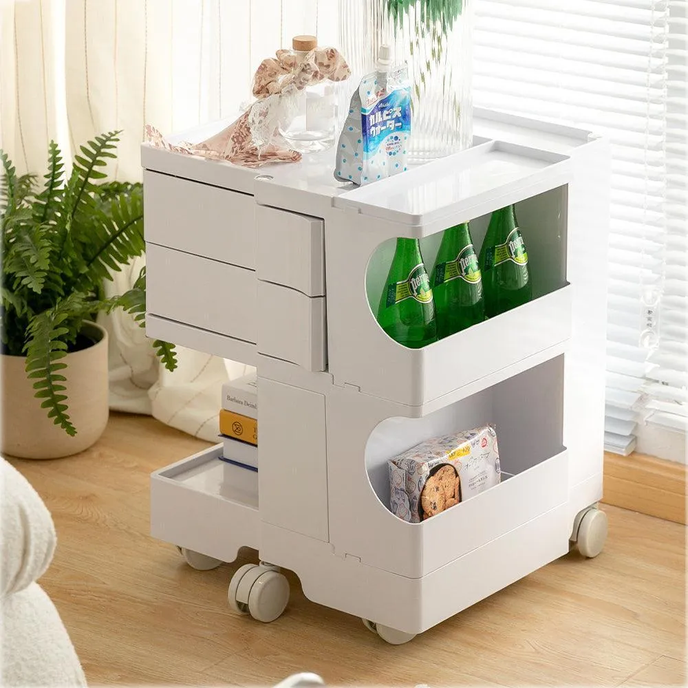 ArtissIn Replica Boby Trolley Storage Drawer Cart Shelf Mobile 3 Tier White