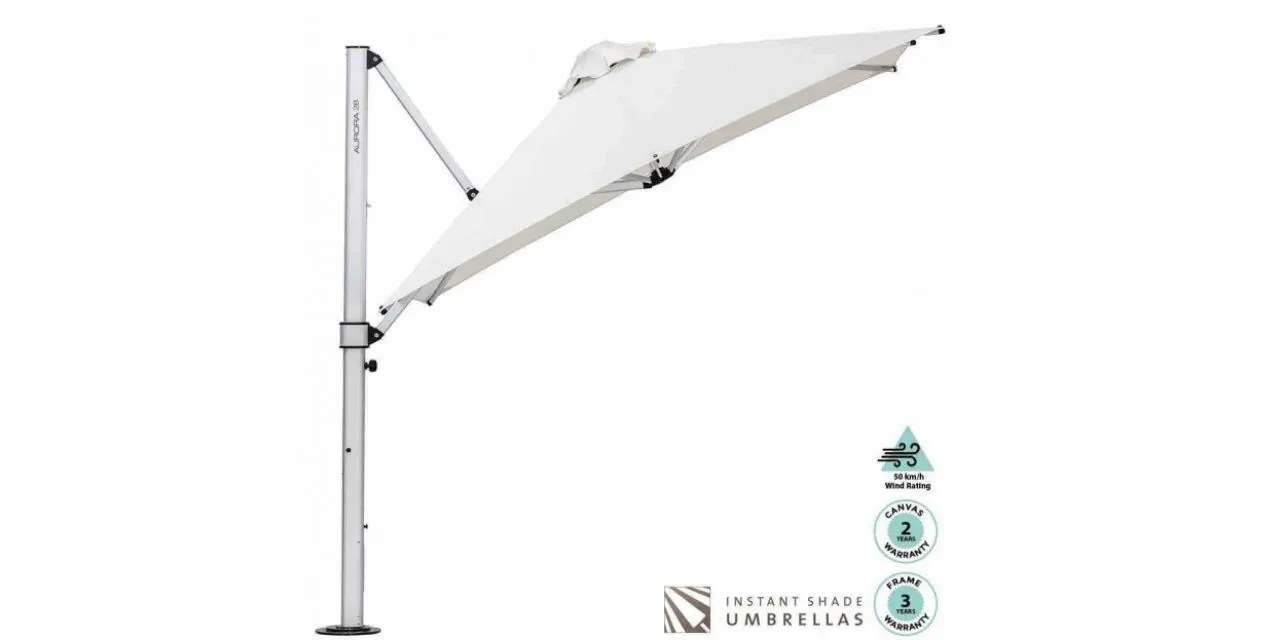 Australia | Instant Shade | The Aurora | Lightweight & Elegant Cantilever Umbrella - 2.8M SQ