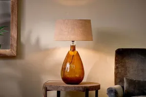 Baba Recycled Glass Lamp - Burnt Amber - Large Tall