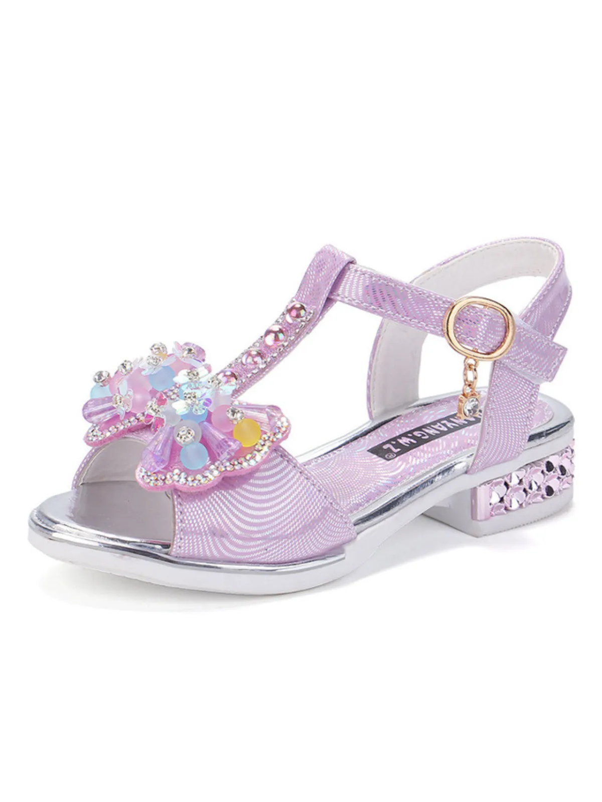 Bejeweled Princess T-Strap Sandals By Liv and Mia