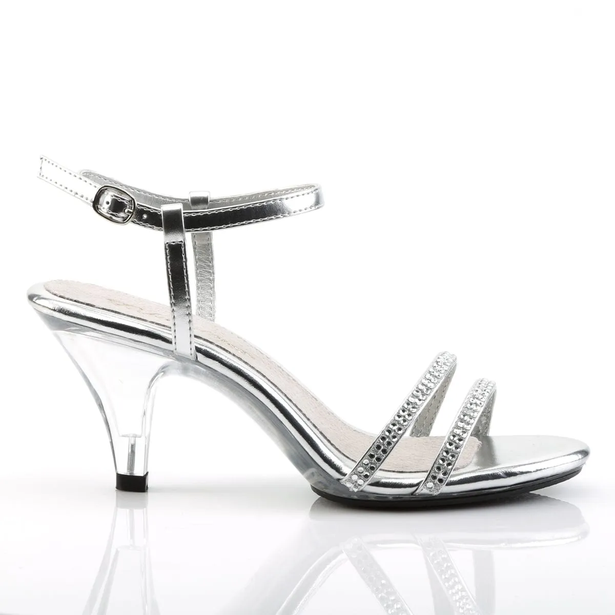 BELLE-316 Silver Metallic Pu/Clear