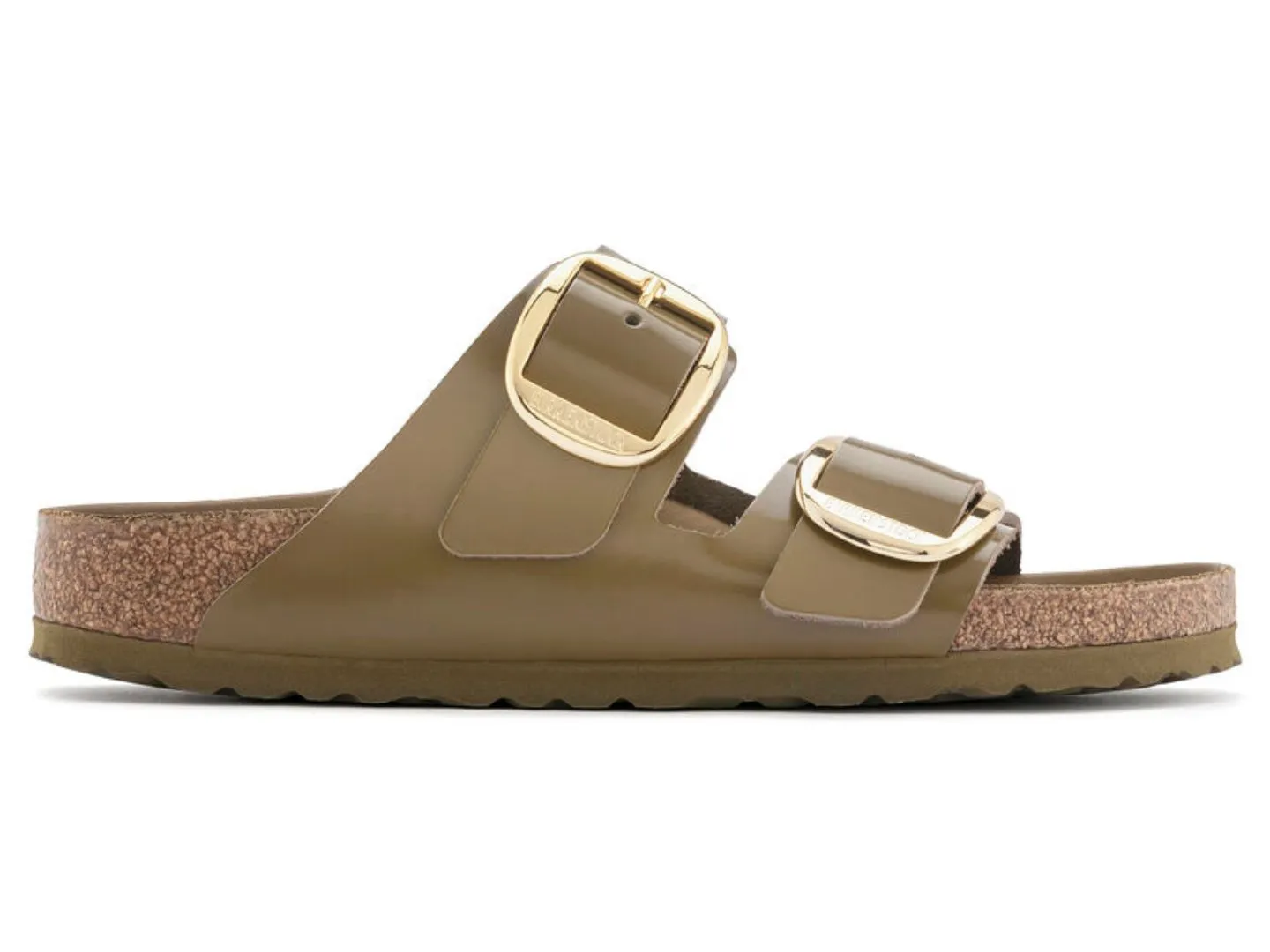 Birkenstock: Arizona Big Buckle High Shine in Mud Green