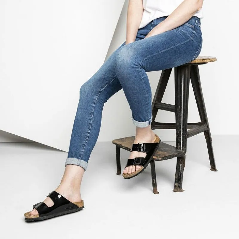 Birkenstock Arizona Birko-Flor Black Patent Sandals