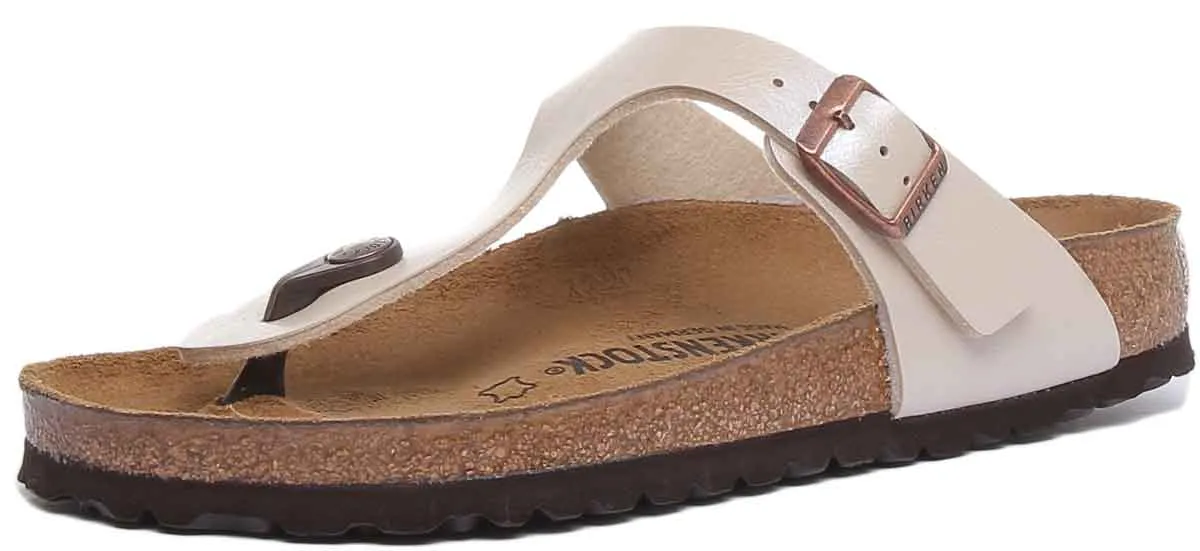 Birkenstock Gizeh In Cream For Women