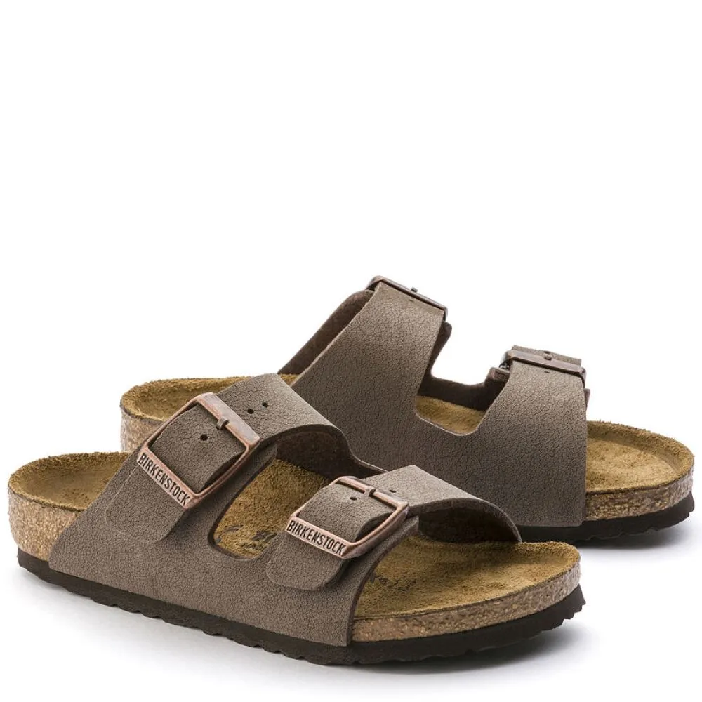 Birkenstock Kids Arizona Birkibuc in Mocha (Narrow Width)