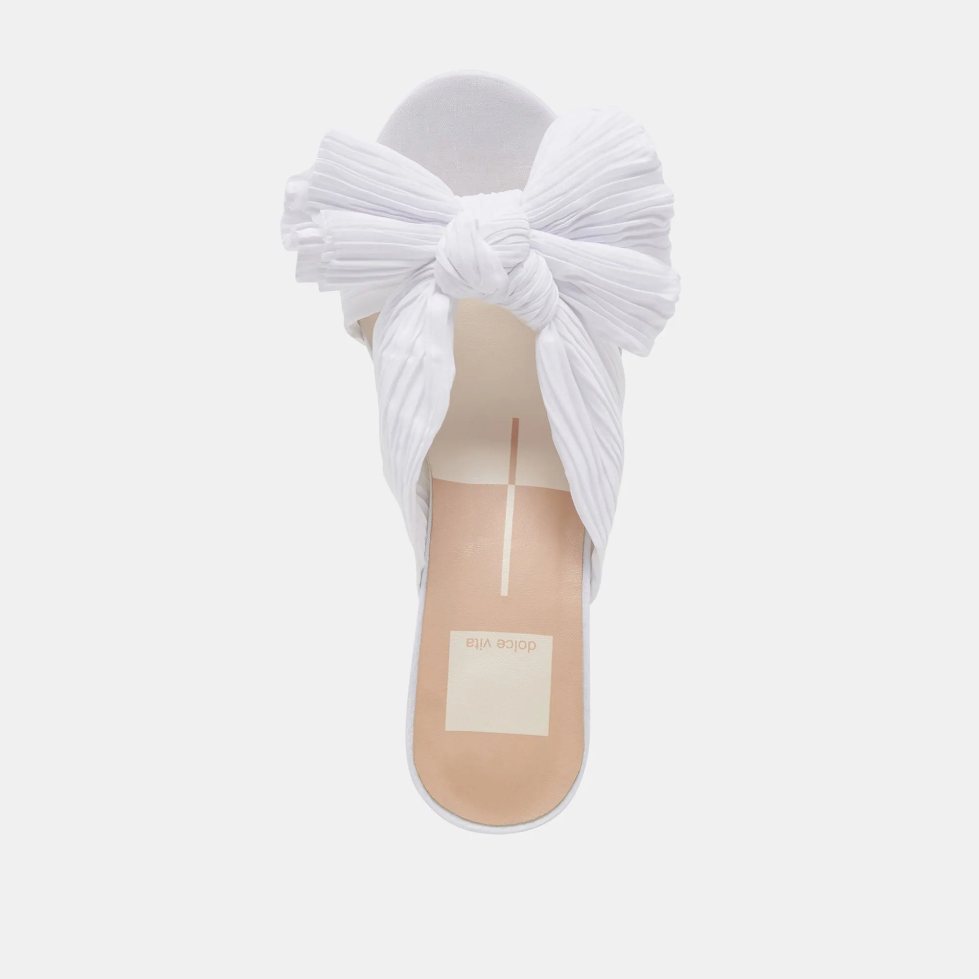 BLARE HEELS WHITE SATIN