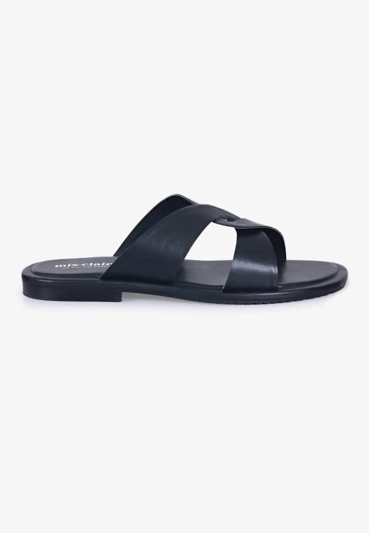 Camden Twist Strap Sandals - Black