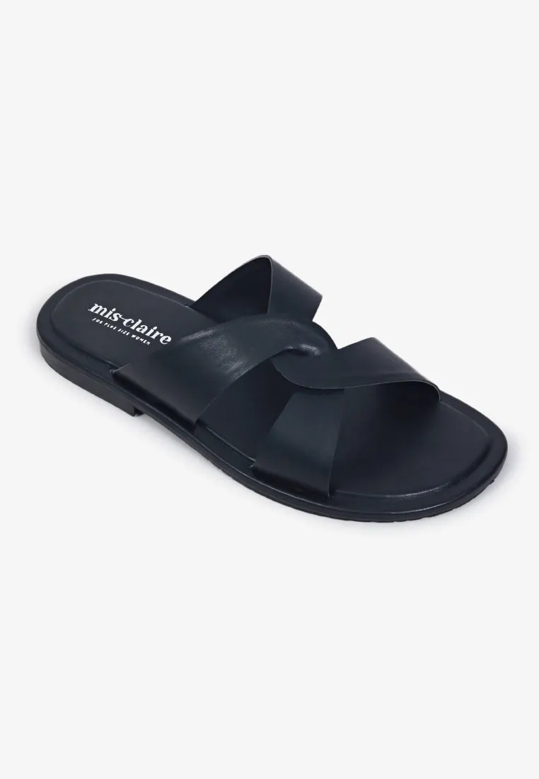 Camden Twist Strap Sandals - Black