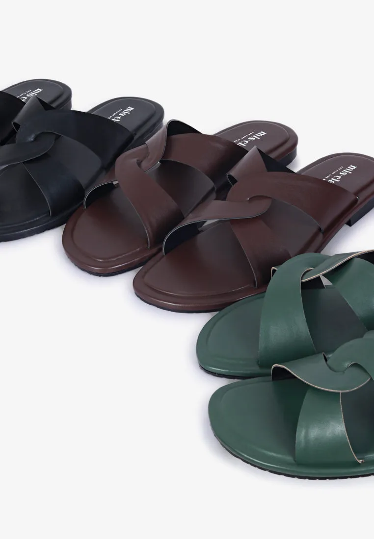 Camden Twist Strap Sandals - Coffee