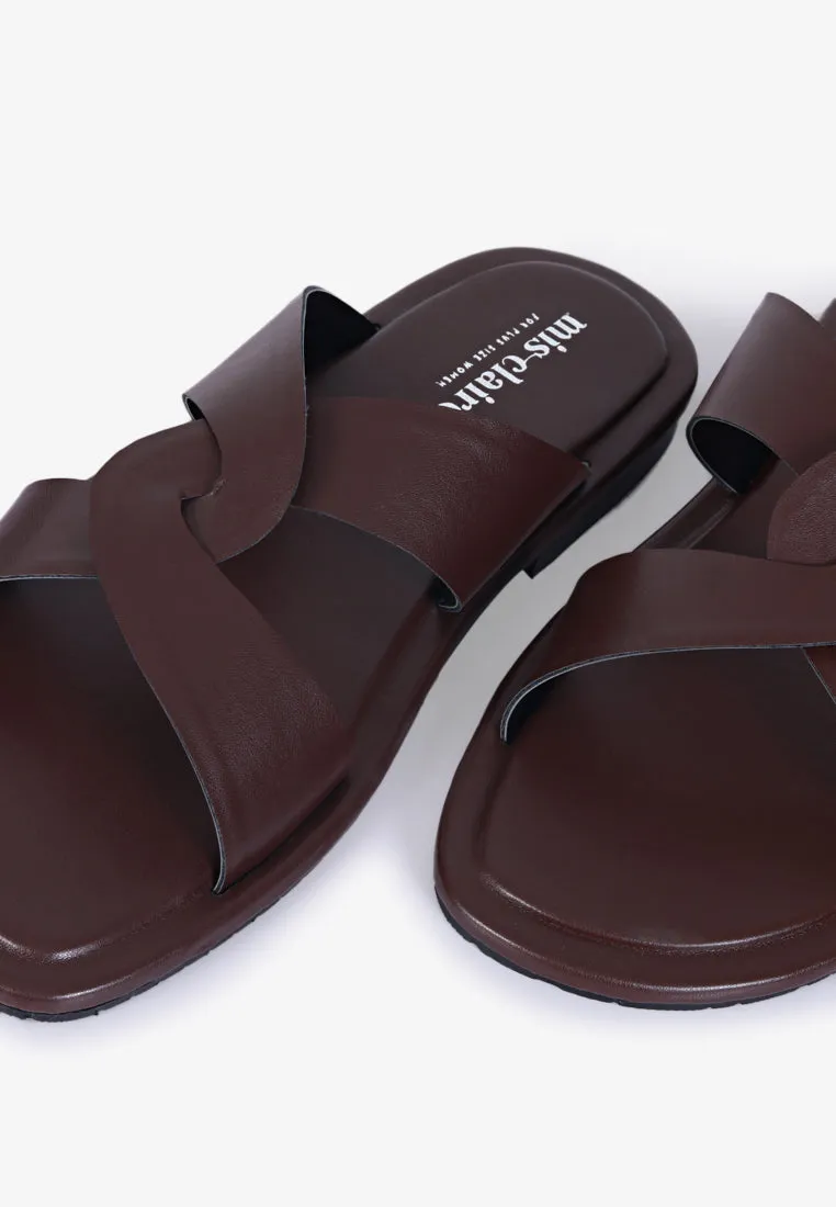 Camden Twist Strap Sandals - Coffee