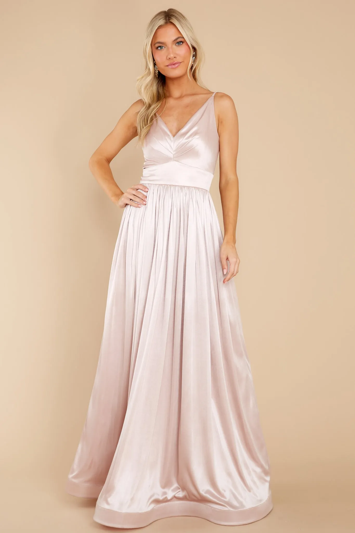 Catch The Wind Champagne Maxi Dress