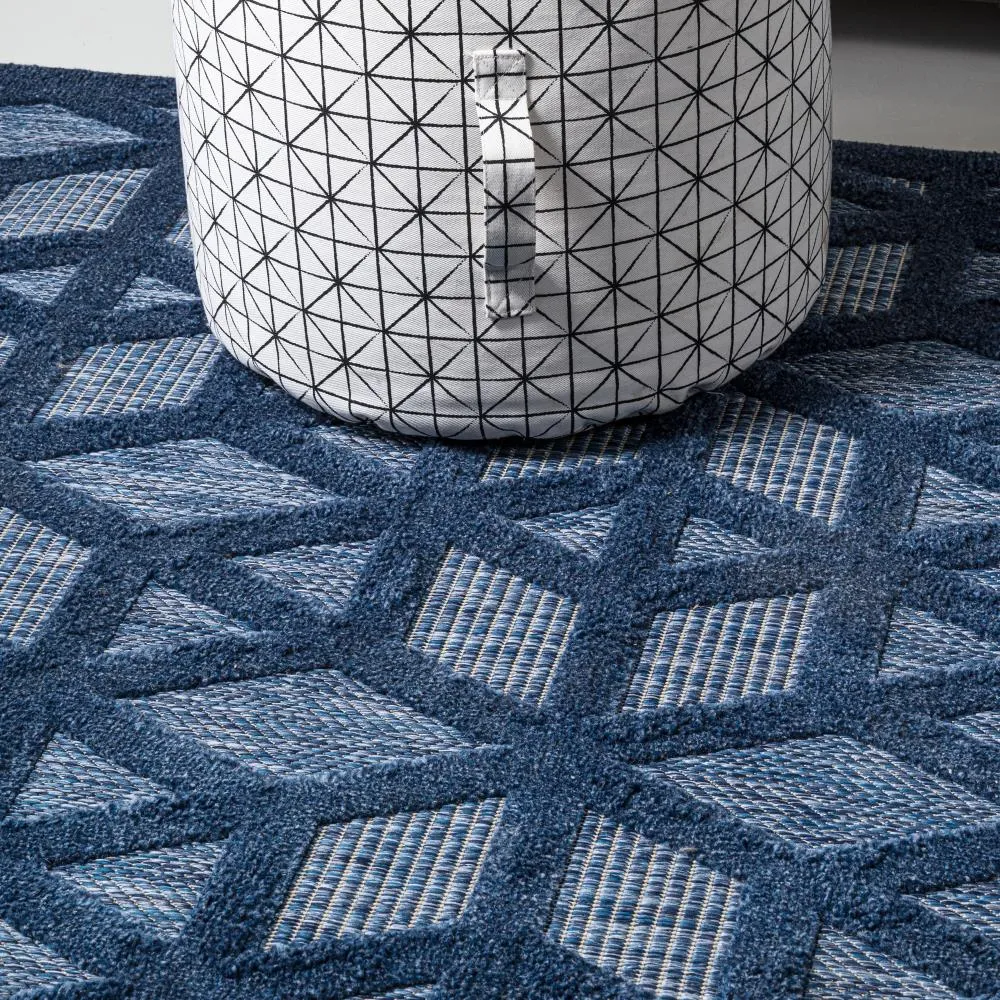 Celia neutral Geometric Indoor/outdoor Area Rug