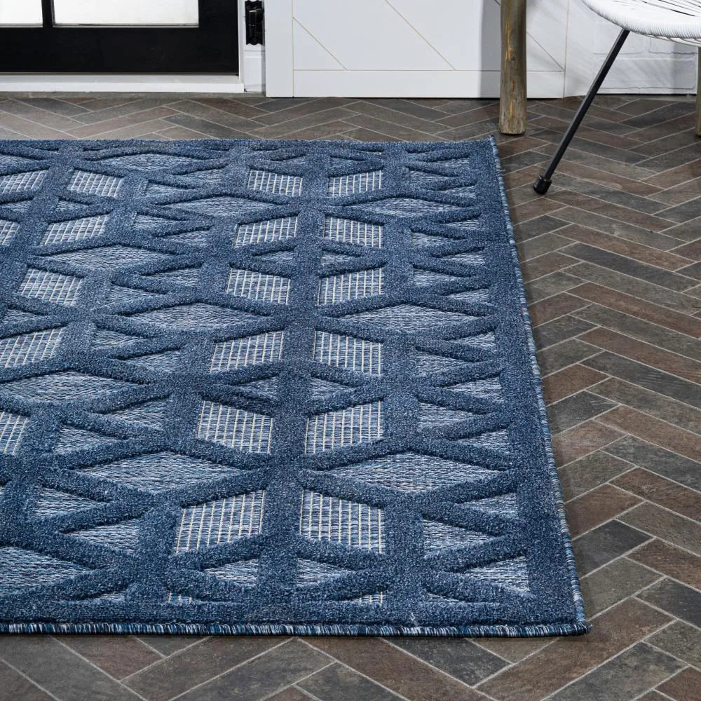 Celia neutral Geometric Indoor/outdoor Area Rug