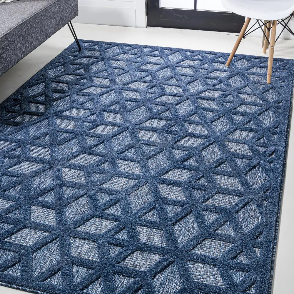 Celia neutral Geometric Indoor/outdoor Area Rug