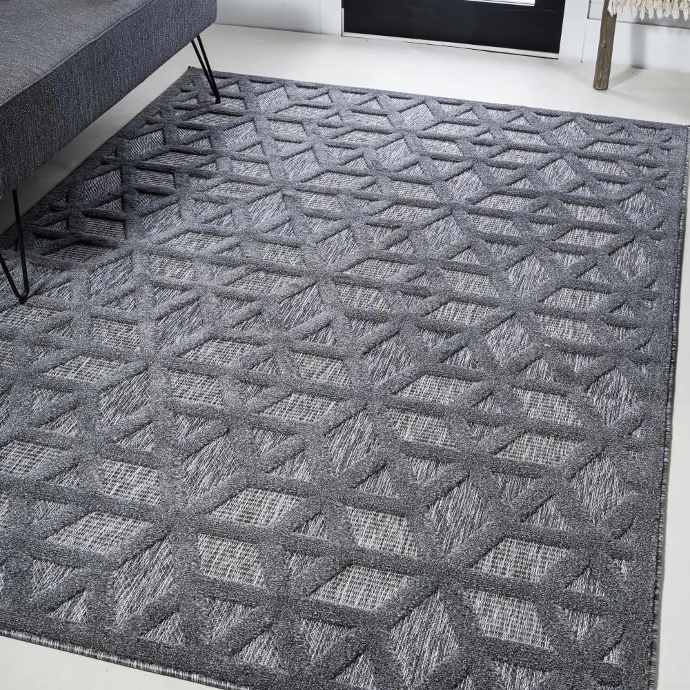 Celia neutral Geometric Indoor/outdoor Area Rug