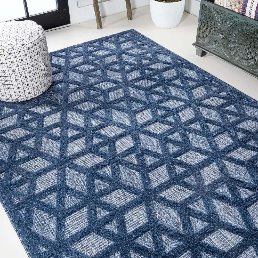 Celia neutral Geometric Indoor/outdoor Area Rug