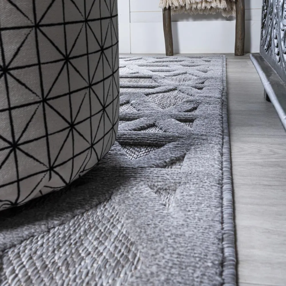 Celia neutral Geometric Indoor/outdoor Area Rug