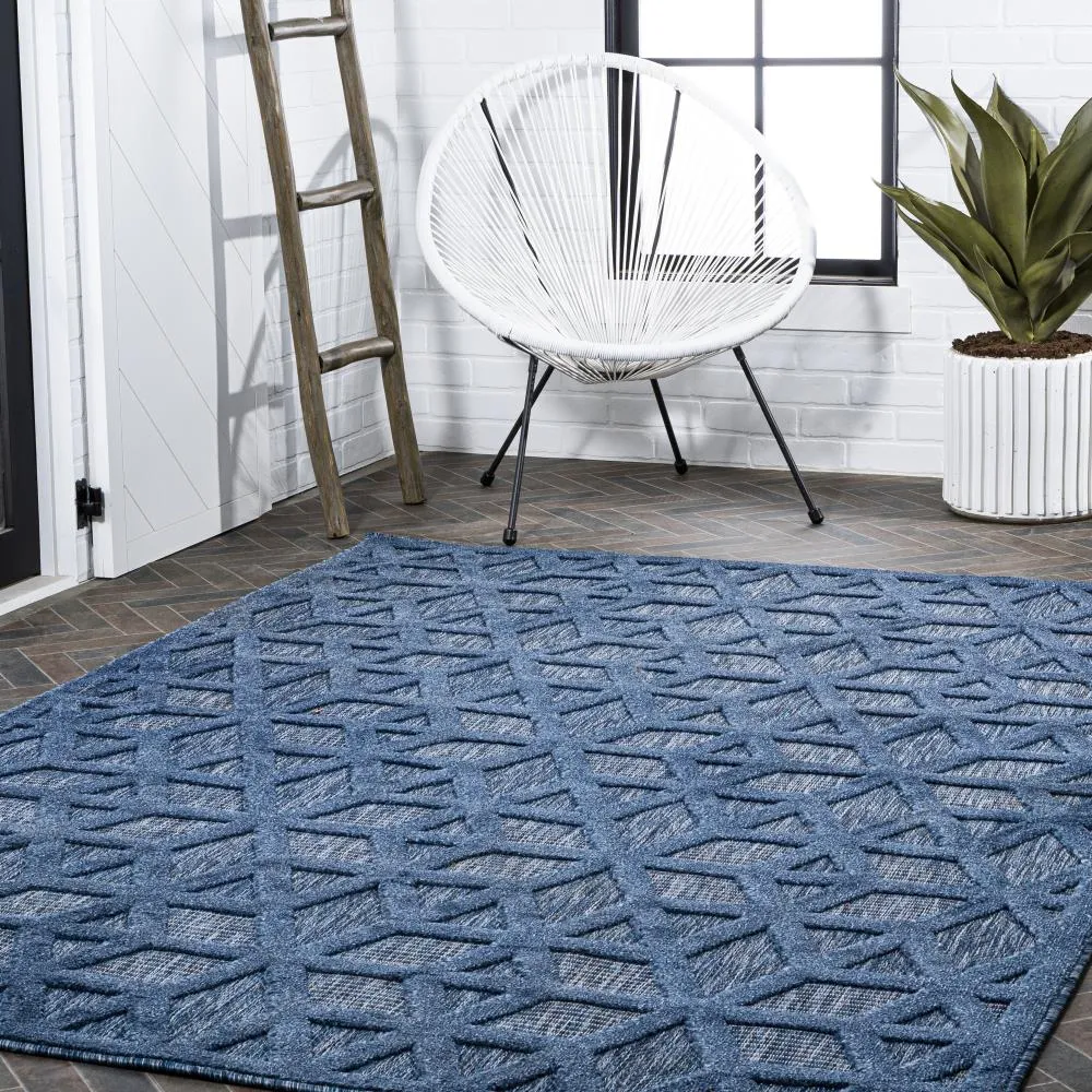 Celia neutral Geometric Indoor/outdoor Area Rug