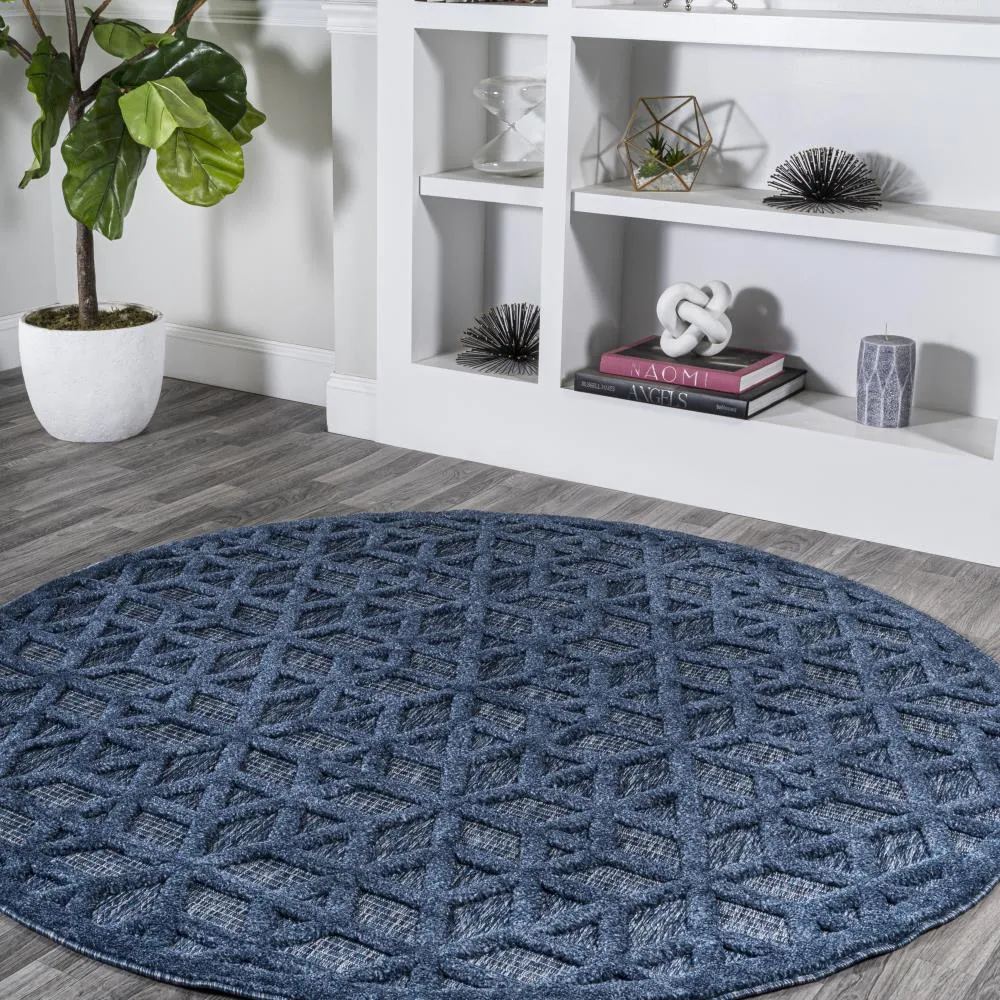 Celia neutral Geometric Indoor/outdoor Area Rug