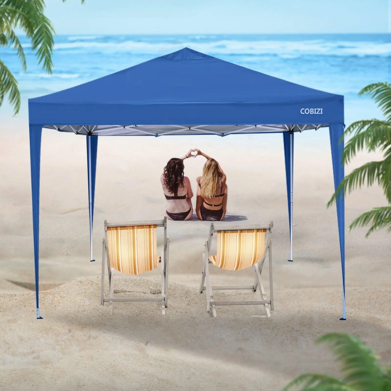 COBIZI Pop Up Canopy Shade Waterproof Tent 10'x10' with 4 Sidewalls