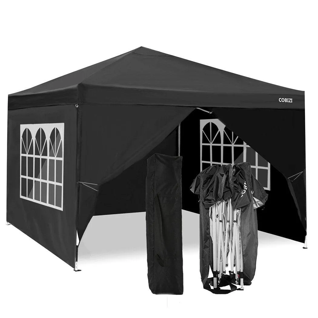 COBIZI Pop Up Canopy Shade Waterproof Tent 10'x10' with 4 Sidewalls