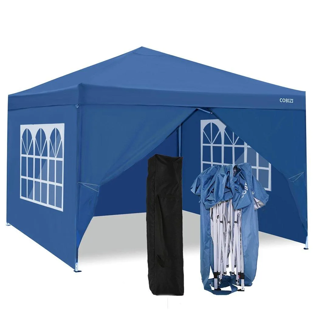 COBIZI Pop Up Canopy Shade Waterproof Tent 10'x10' with 4 Sidewalls