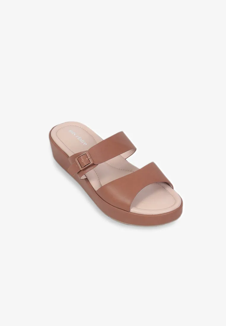 Danna Double Strap Comfort Sandals - Brown