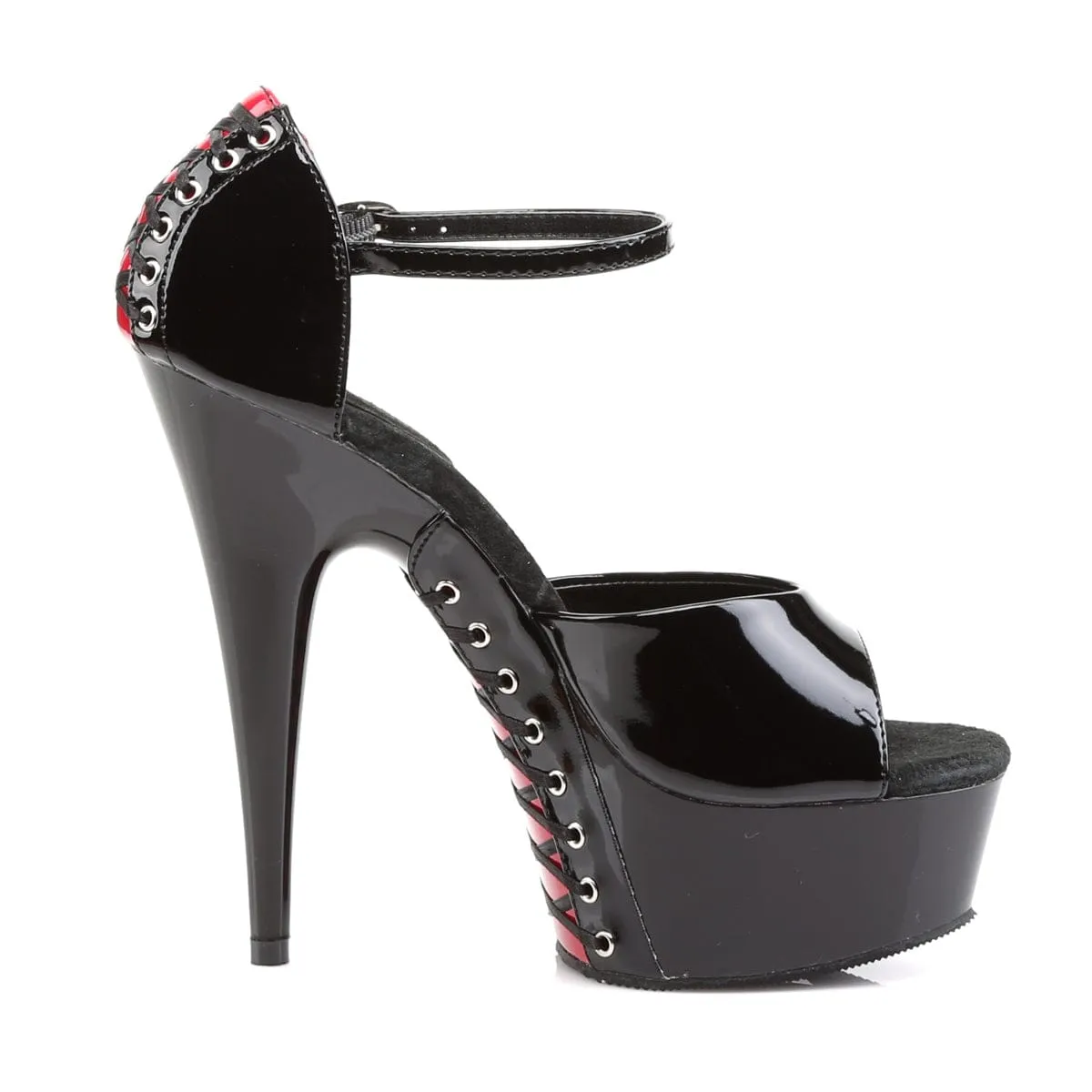 DELIGHT-660FH Black-Red Patent/Black