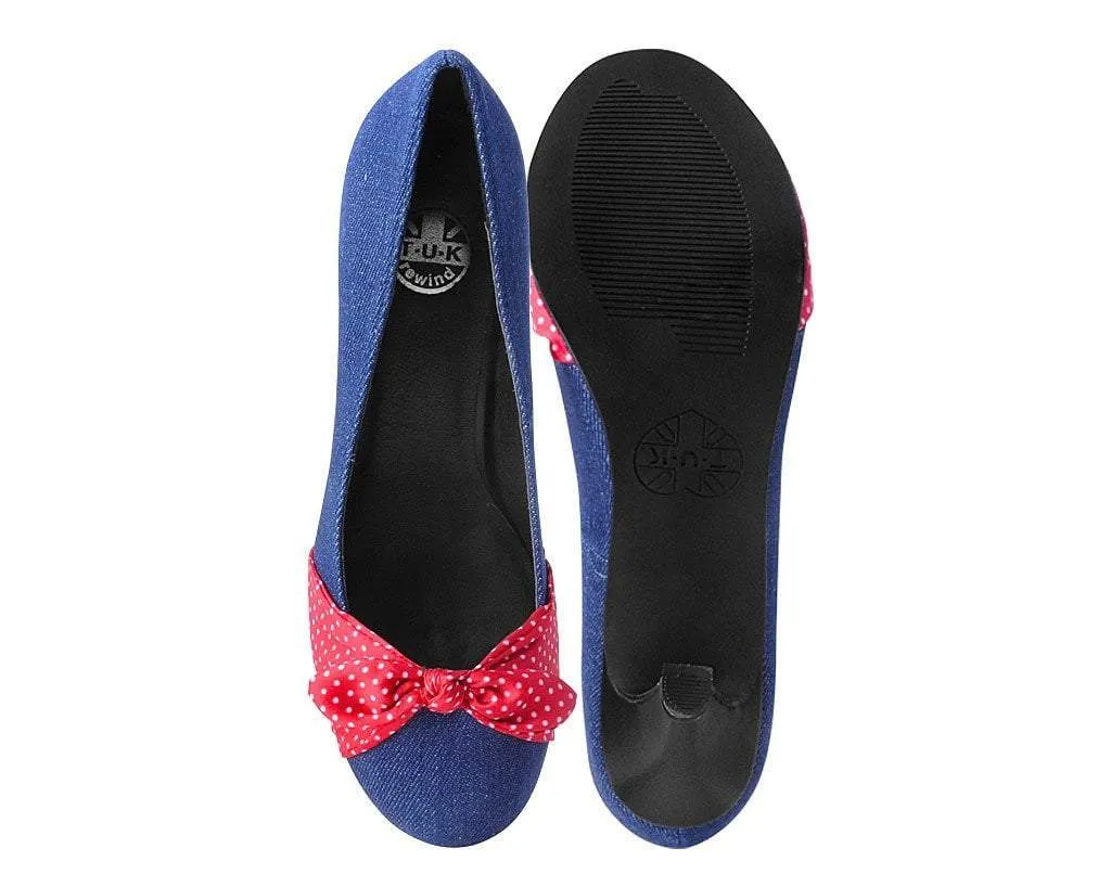 Denim & Red Bandana Anti-Pop Heel