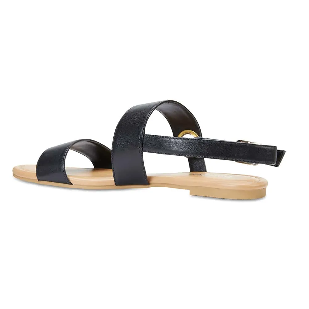 Desire Sandal in Black Leather