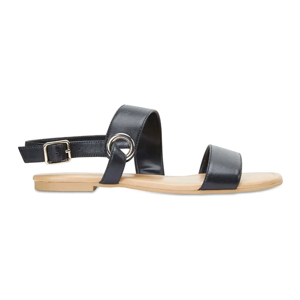 Desire Sandal in Black Leather