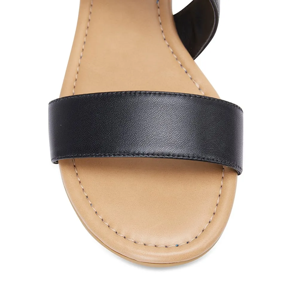 Desire Sandal in Black Leather