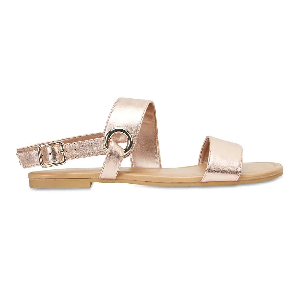 Desire Sandal in Rose Gold Leather