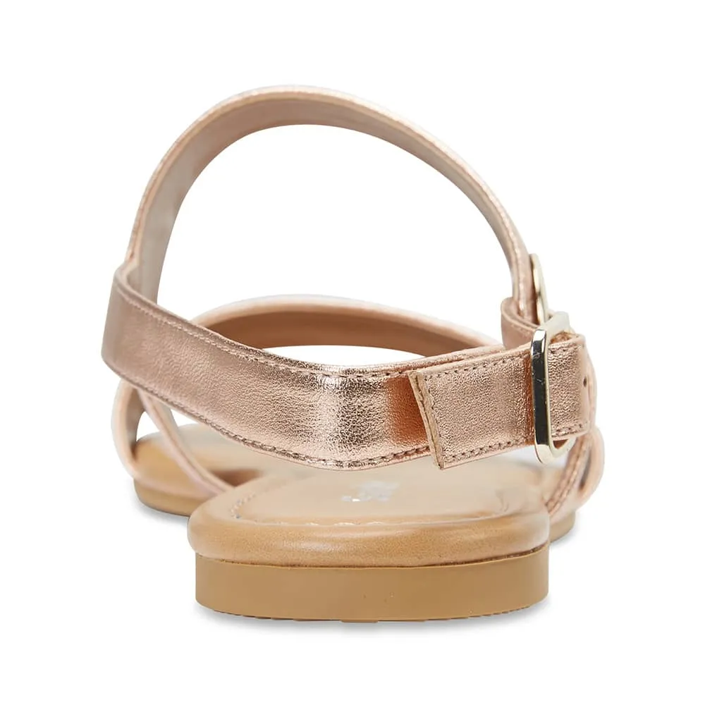 Desire Sandal in Rose Gold Leather