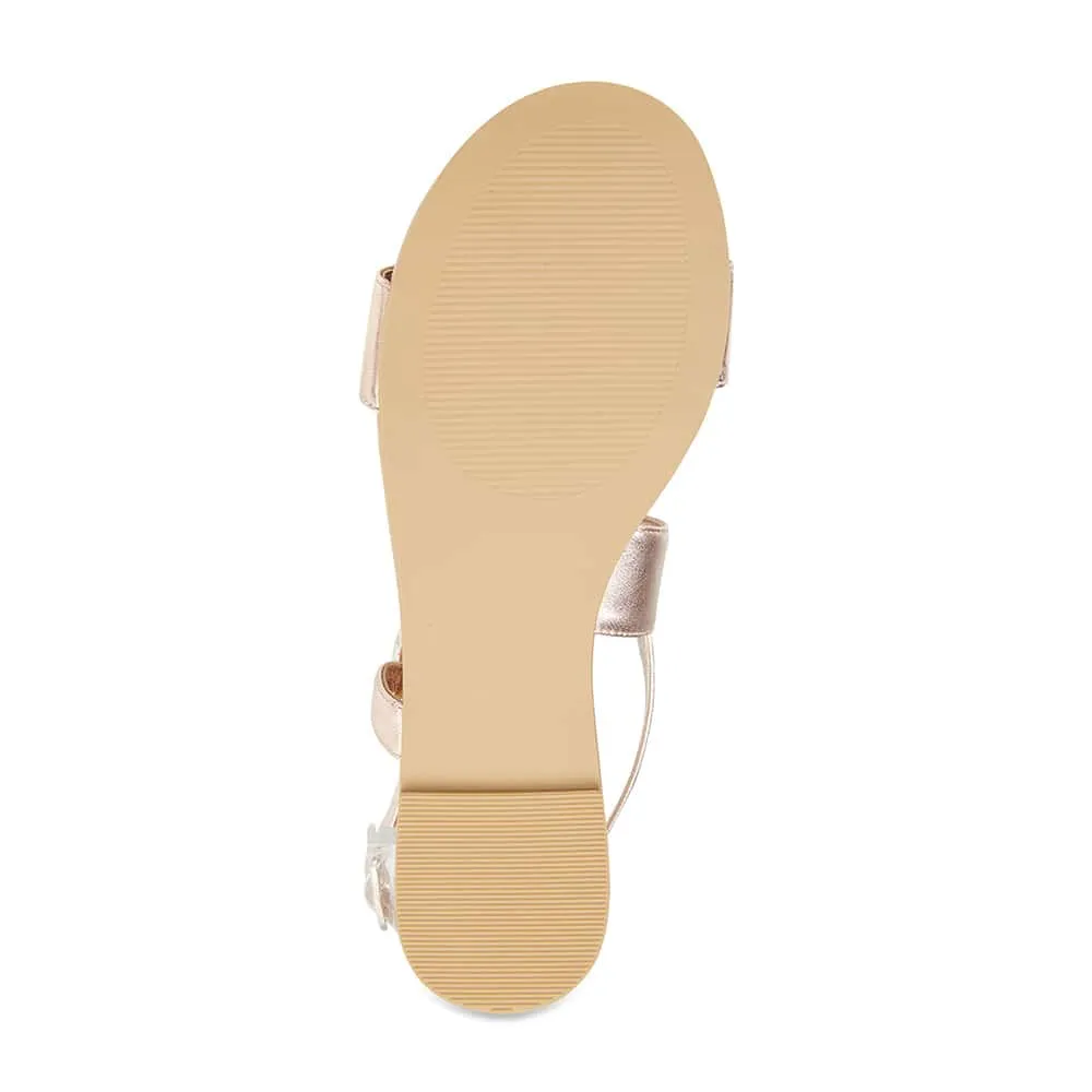 Desire Sandal in Rose Gold Leather