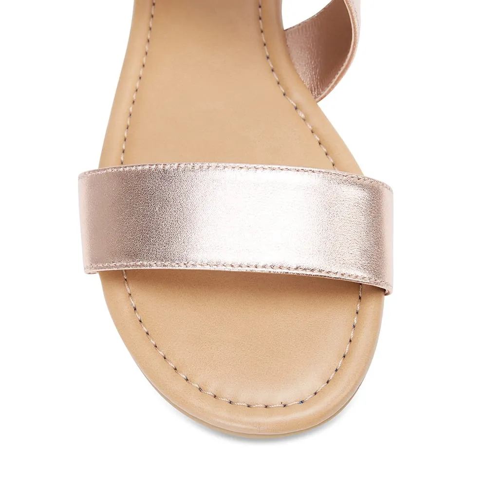 Desire Sandal in Rose Gold Leather