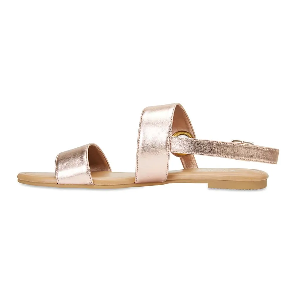 Desire Sandal in Rose Gold Leather