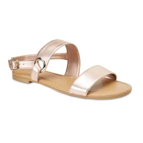 Desire Sandal in Rose Gold Leather