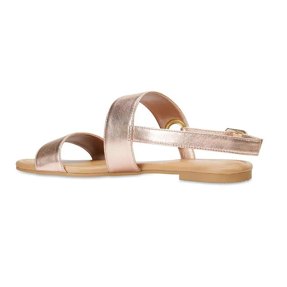 Desire Sandal in Rose Gold Leather