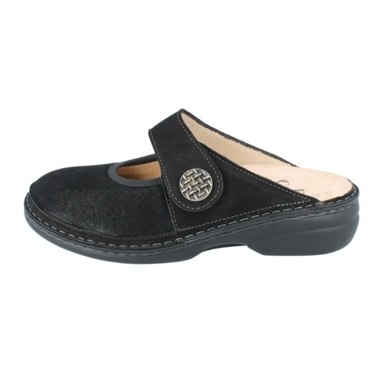 Finn Comfort Asinara Black Women's Clogs