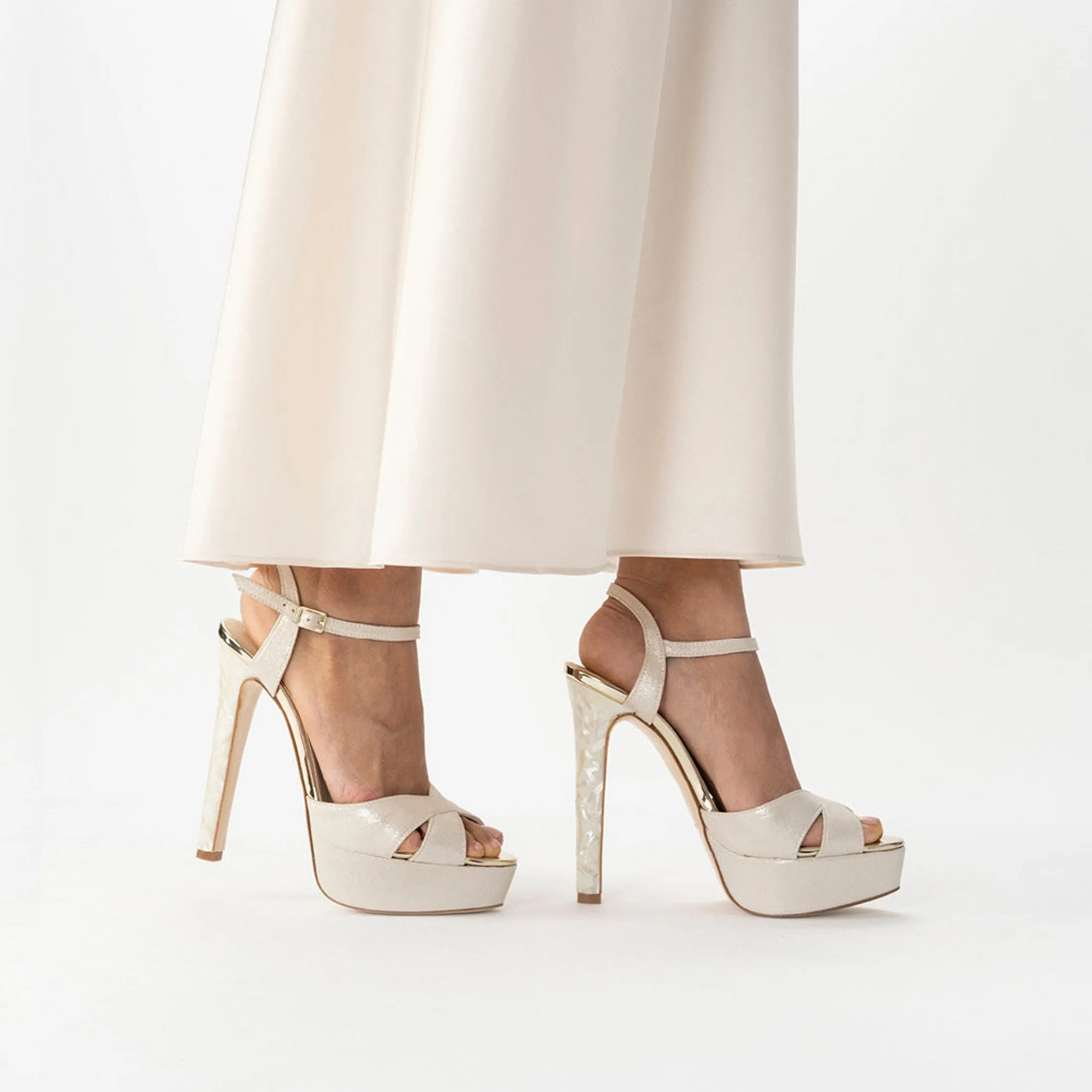 Freya - Pearl Platform Heels